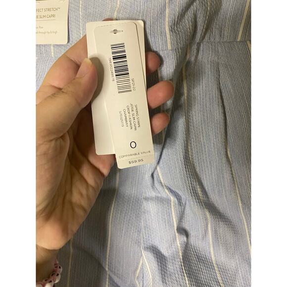 Chico's perfect stretch josie slim capri chambray size 0 - Picture 3 of 6